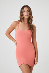 Forever 21 Women's Rib-Knit Cami Slip Spring/Summer Dress Adobe Rose