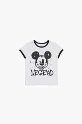 Forever 21 Girls Mickey Mouse Graphic T-Shirt (Kids) White/Multi