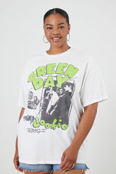 Forever 21 Plus Women's Green Day Dookie Graphic T-Shirt White/Multi