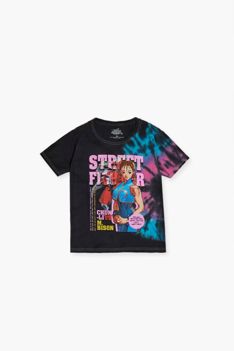 Forever 21 Kids Street Fighter Graphic T-Shirt (Girls + Boys) Black/Multi
