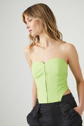 Forever 21 Women's Sweetheart Cropped Tube Top Honeydew