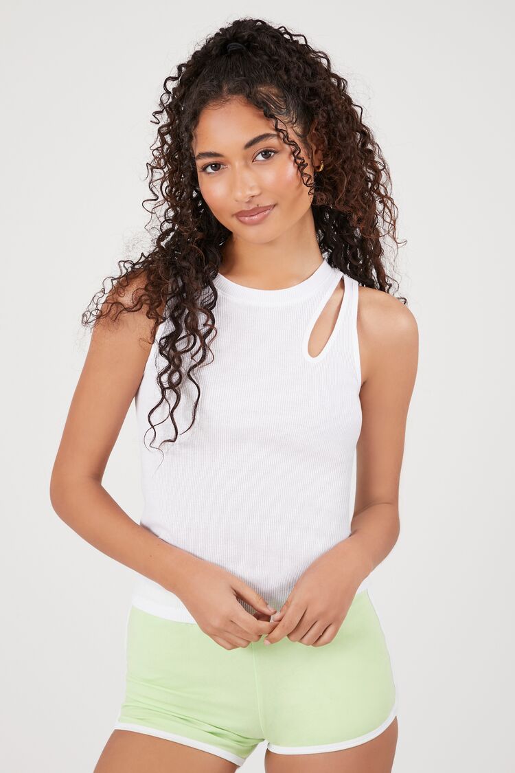 Forever 21 Women's Cutout Tank Top White