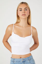 Forever 21 Women's Tie-Back Cropped Cami White