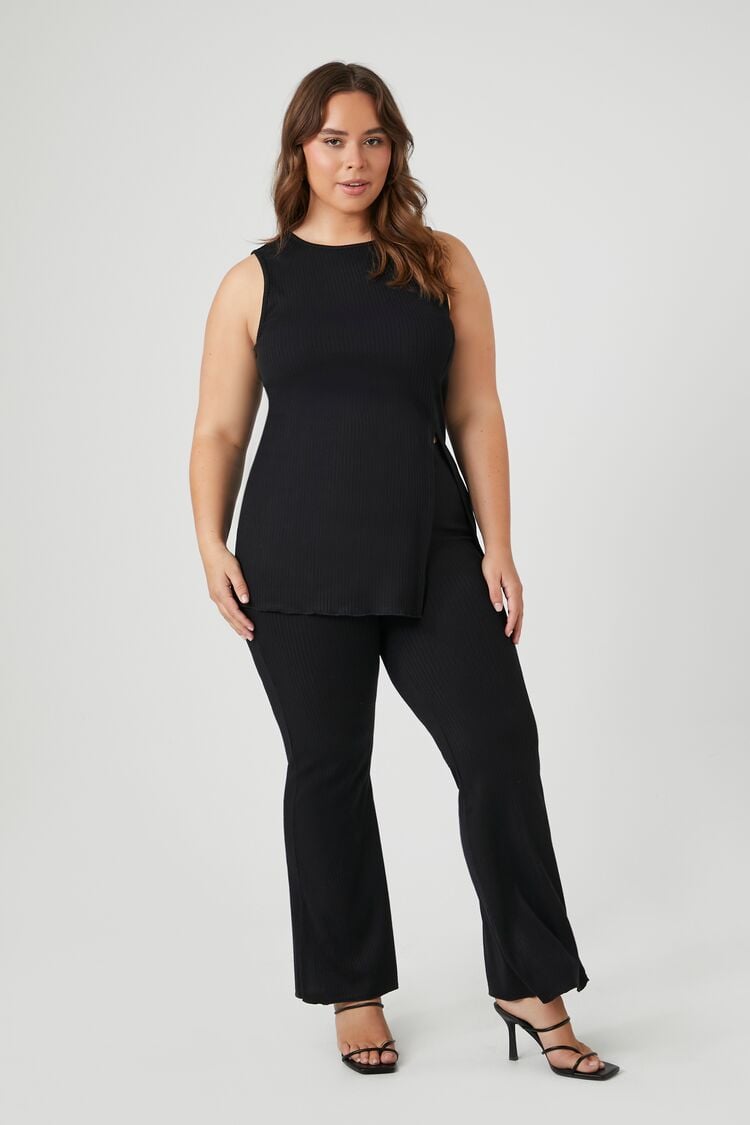 Forever 21 Plus Women's Tank Top & Pants Set Black