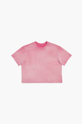 Forever 21 Girls Cropped Cotton T-Shirt (Kids) Pink