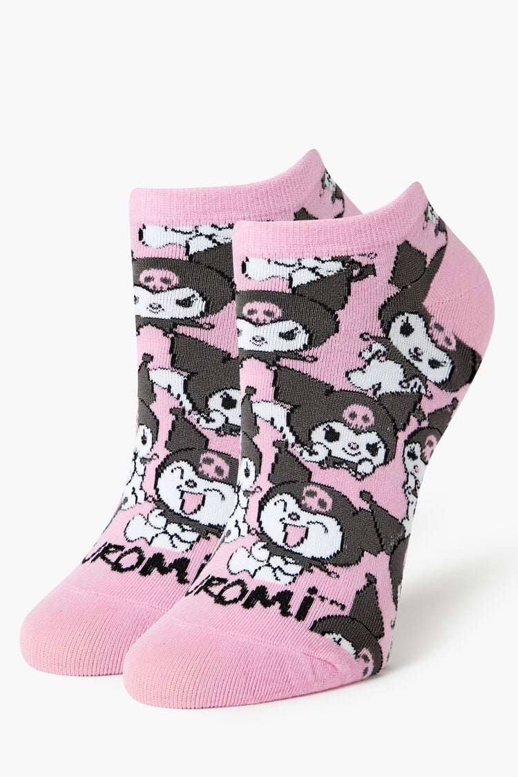 Forever 21 Women's Kuromi Print Ankle Socks Pink/Multi