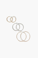 Forever 21 Women's Twisted Hoop Earring Set Gold/Silver