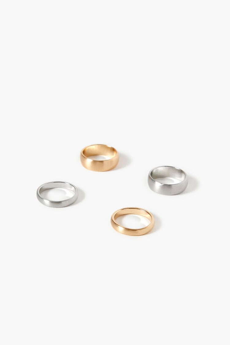 Forever 21 Women's Smooth Band Ring Set Gold/Silver