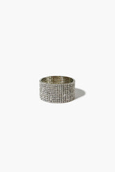 Forever 21 Women's Rhinestone Cuff Bracelet Silver/Clear