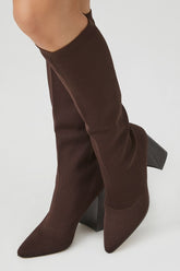 Forever 21 Women's Knee-High Sock Boots Brown