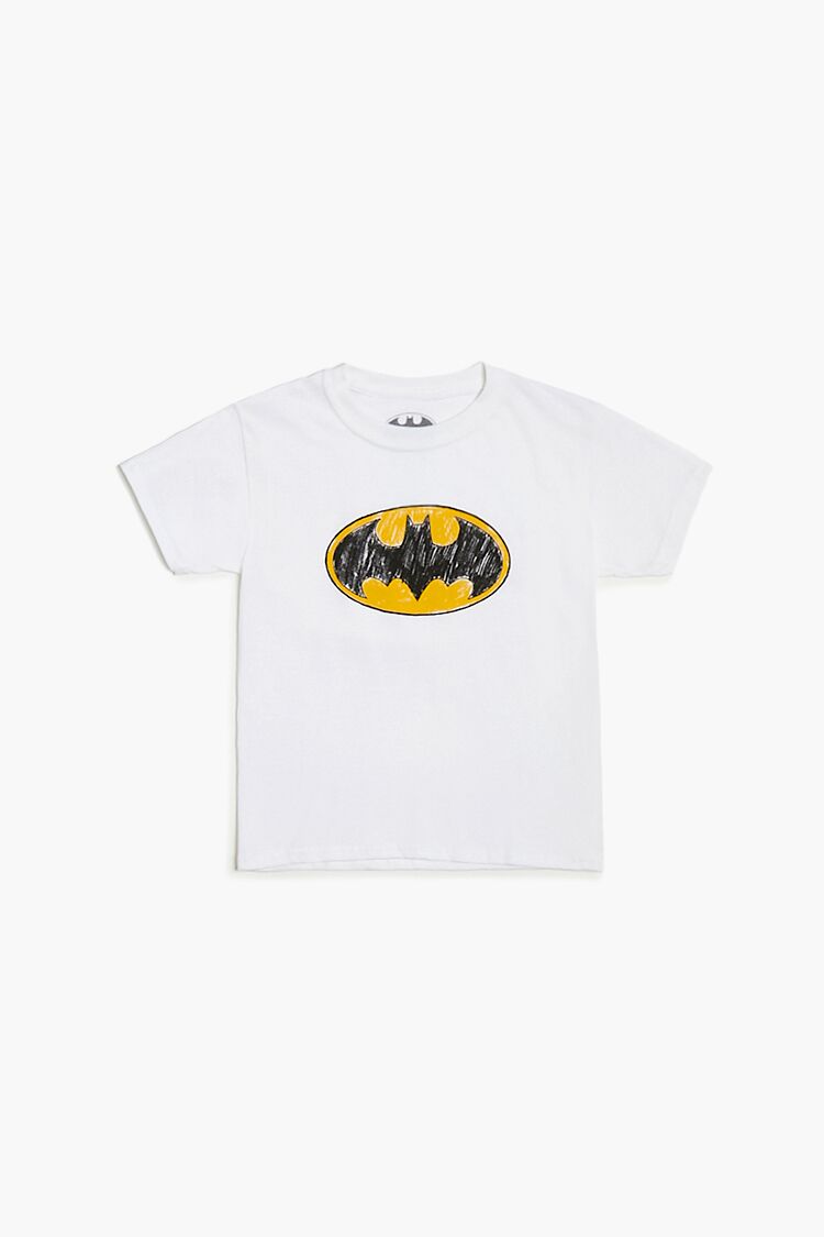 Forever 21 Kids Batman Graphic T-Shirt (Girls + Boys) White/Multi