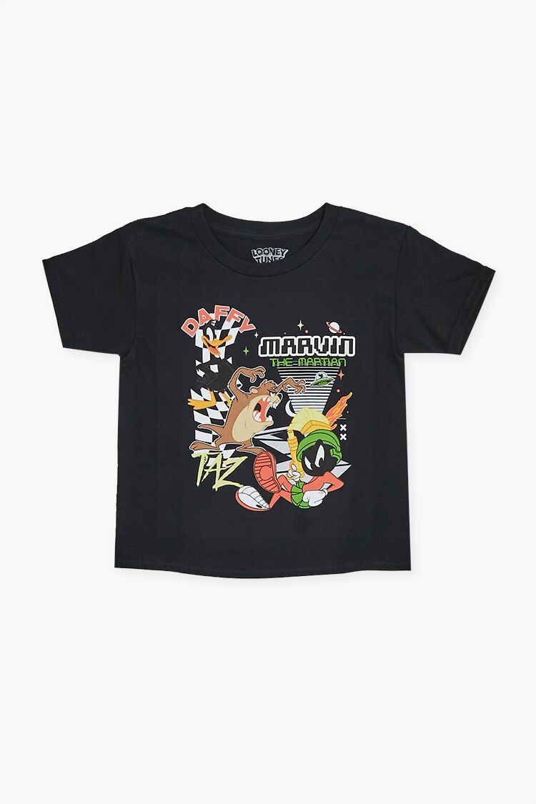 Forever 21 Kids Marvin Looney Tunes Graphic T-Shirt (Girls + Boys) Black/Multi