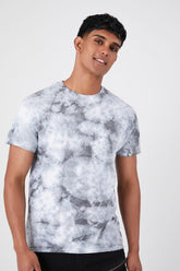 Forever 21 Men's Tie-Dye Crew T-Shirt Light Grey