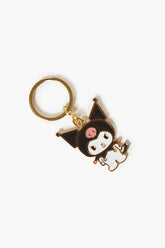 Forever 21 Women's Kuromi Metal Keychain White/Gold