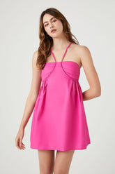 Forever 21 Women's Cami Babydoll Mini Dress Fuchsia