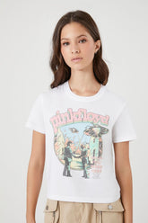 Forever 21 Women's Pink Floyd Graphic T-Shirt Cream/Multi