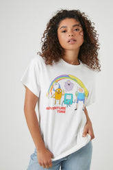 Forever 21 Women's Adventure Time Graphic T-Shirt White/Multi