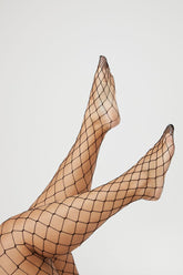 Forever 21 Women's Sheer Fishnet Tights Black