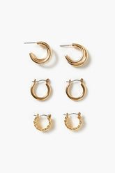 Forever 21 Women's Multi-Hoop Earring Set Gold