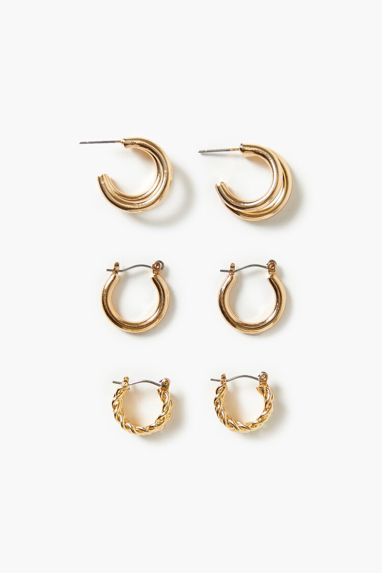 Forever 21 Women's Multi-Hoop Earring Set Gold