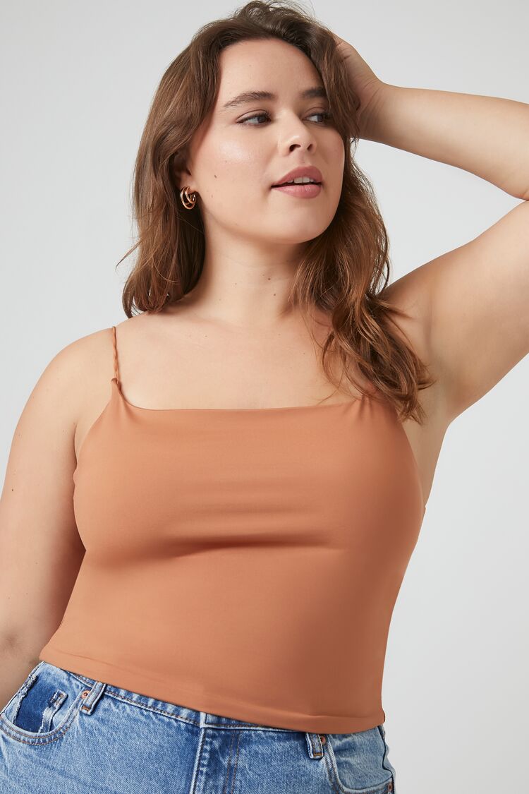 Forever 21 Plus Women's Scoop-Neck Cami Praline