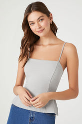 Forever 21 Women's Lace-Up Bustier Cami Harbor Grey