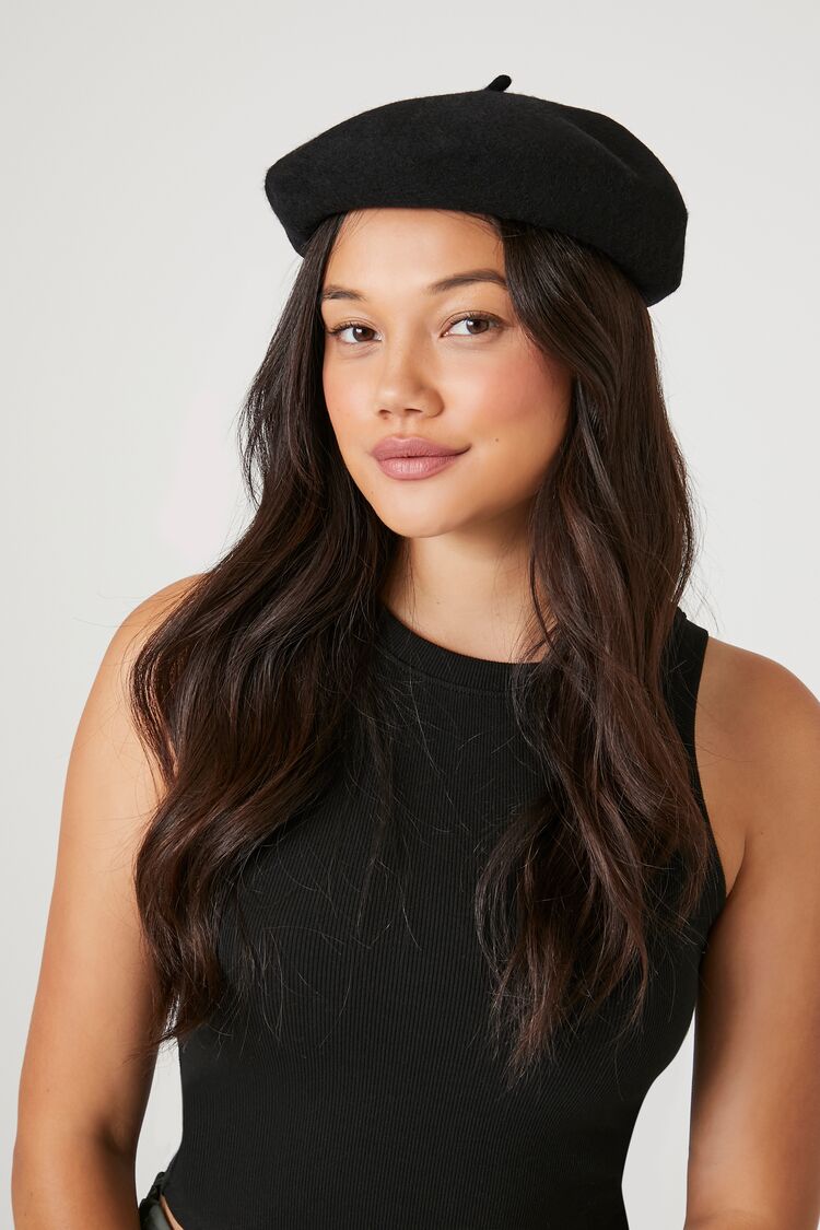 Forever 21 Women's Classic Brushed Knit Hat Black