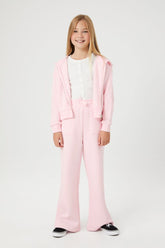 Forever 21 Girls Fleece Straight-Leg Pants (Kids) Pink