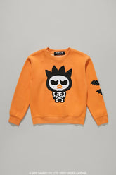 Forever 21 Kids Skeleton Badtz-Maru Pullover (Girls + Boys) Orange/Multi