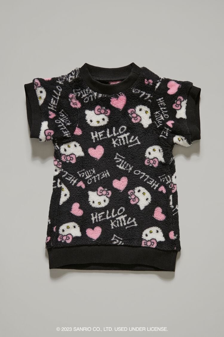 Forever 21 Knit Women's Hello Kitty Pet Sweater Black/Multi