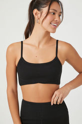 Forever 21 Women's Tulip-Hem Sports Bra Black