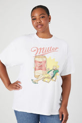 Forever 21 Plus Women's Miller Graphic T-Shirt White/Multi