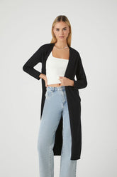 Forever 21 Knit Women's Duster Cardigan Sweater Black