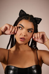 Forever 21 Women's Cat Ear Costume Headband Black