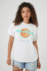 Forever 21 Women's Hard Rock Cafe Graphic T-Shirt White/Multi