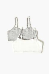 Forever 21 Girls Bralette White/Heather Grey