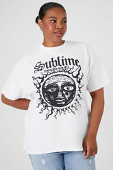 Forever 21 Plus Women's Sublime Graphic T-Shirt White