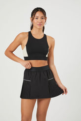 Forever 21 Women's Active Pleated Mini Skirt Black