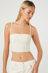 Forever 21 Women's Cropped Bustier Cami Birch