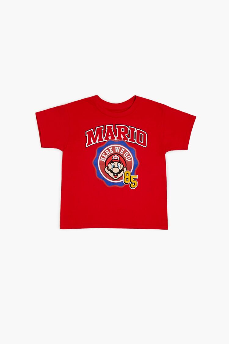 Forever 21 Girls Mario Graphic T-Shirt (Kids) Red/Multi