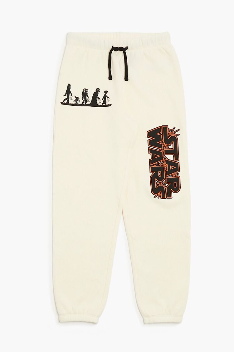 Forever 21 Kids Halloween Star Wars Joggers (Girls + Boys) Cream/Multi