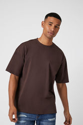 Forever 21 Men's Cotton Crew T-Shirt Cocoa