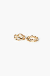 Forever 21 Women's Chain & Twist Ring Set Gold