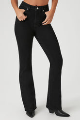 Forever 21 Women's Mid-Rise Bootcut Jeans Black