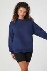 Forever 21 Women's Los Angeles Graphic Fleece Pullover Navy