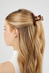 Forever 21 Women's Cutout Claw Hair Clip Brown