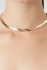 Forever 21 Women's Snake Chain Choker Necklace Gold