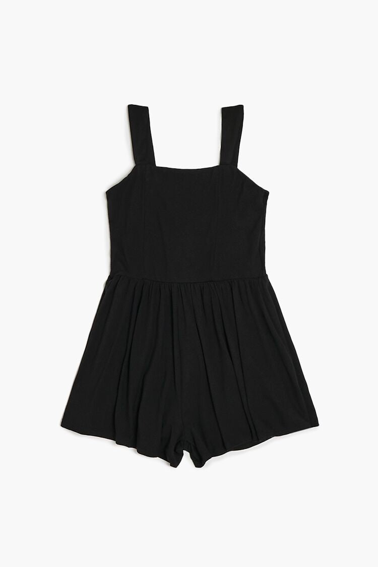 Forever 21 Girls Sleeveless Romper (Kids) Black