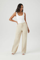 Forever 21 Women's Twill Cargo Pants Khaki