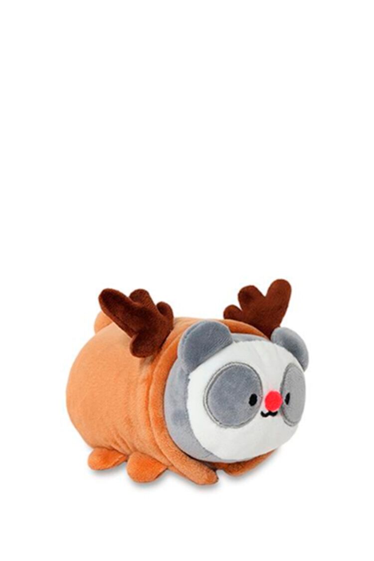 Forever 21 Women's Anirollz Plush Blanket Toy Christmas Reindeer & Pandaroll Brown/Multi
